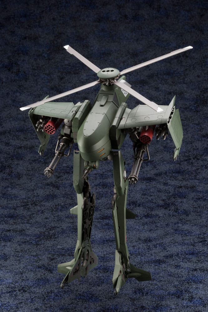 Steelrain in humanoid mode standing with rotor on its back, front view