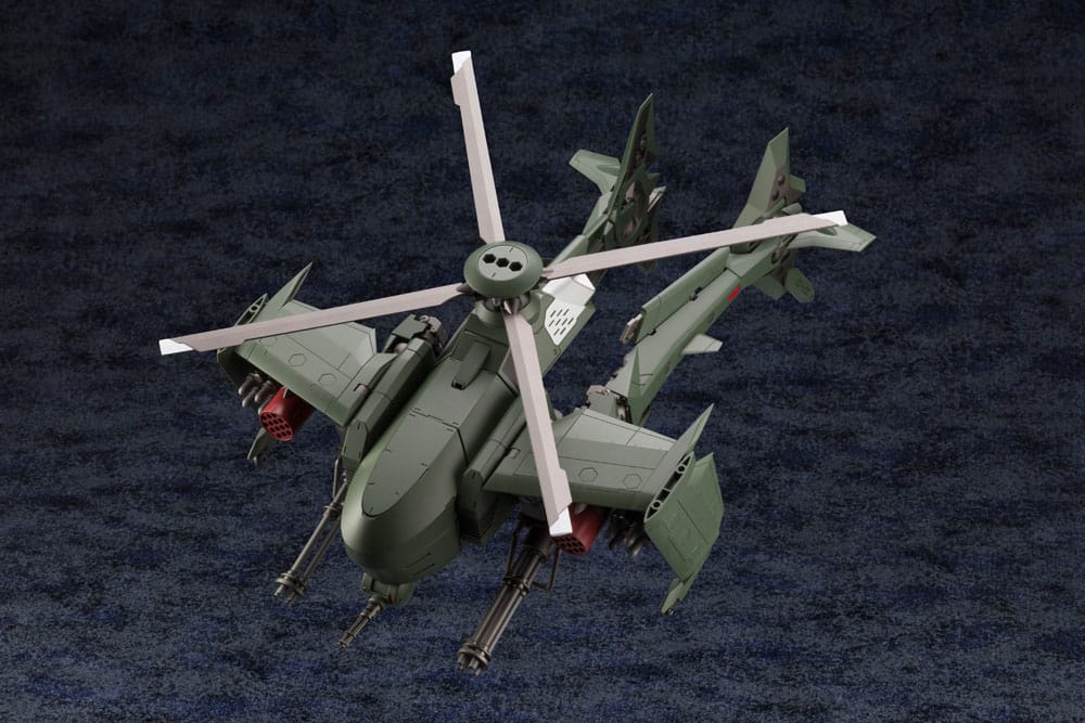 Hexa Gear Steelrain in flight pose, rear three-quarter view