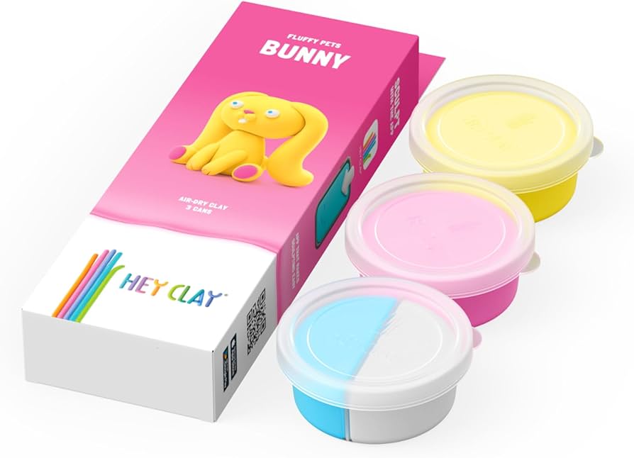 HEY CLAY Claymates Animals - Bunny (3 Cans) - Loaded Dice