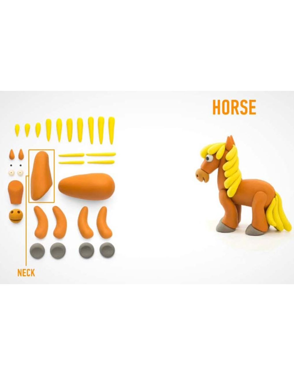 HEY CLAY Claymates Animals - Horse (3 Cans) - Loaded Dice