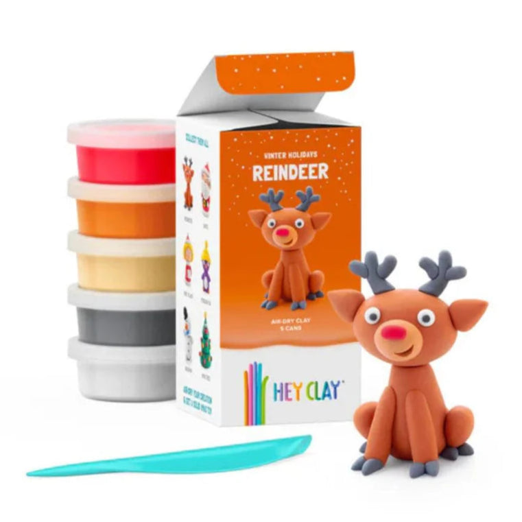 Hey Clay Winter Holidays - Reindeer - Loaded Dice