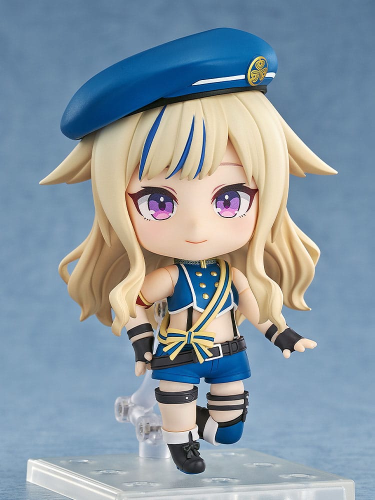 Suzuki Hina Nendoroid smiling in a skipping pose, angled view