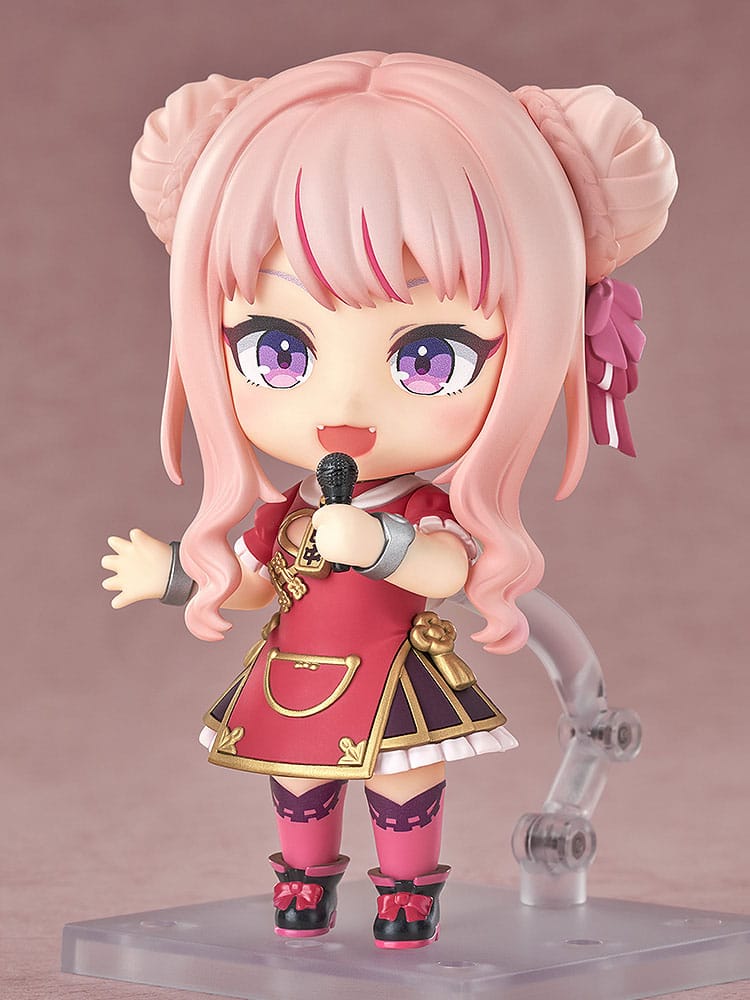 Tanaka Hime Nendoroid holding a microphone in a performing pose