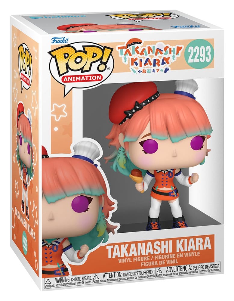 hololive Funko POP! Animation 2293 Takanashi Kiara vinyl figure shown in its window display box