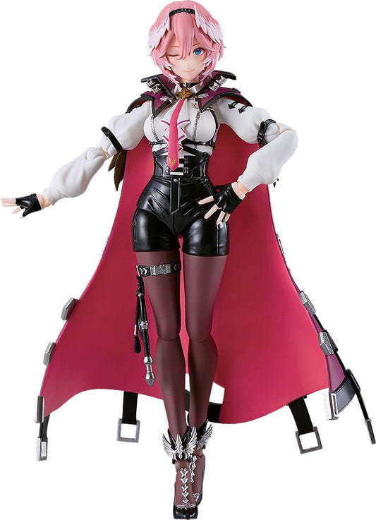 Max Factory figma Takane Lui from hololive production with red cape, winking, front view