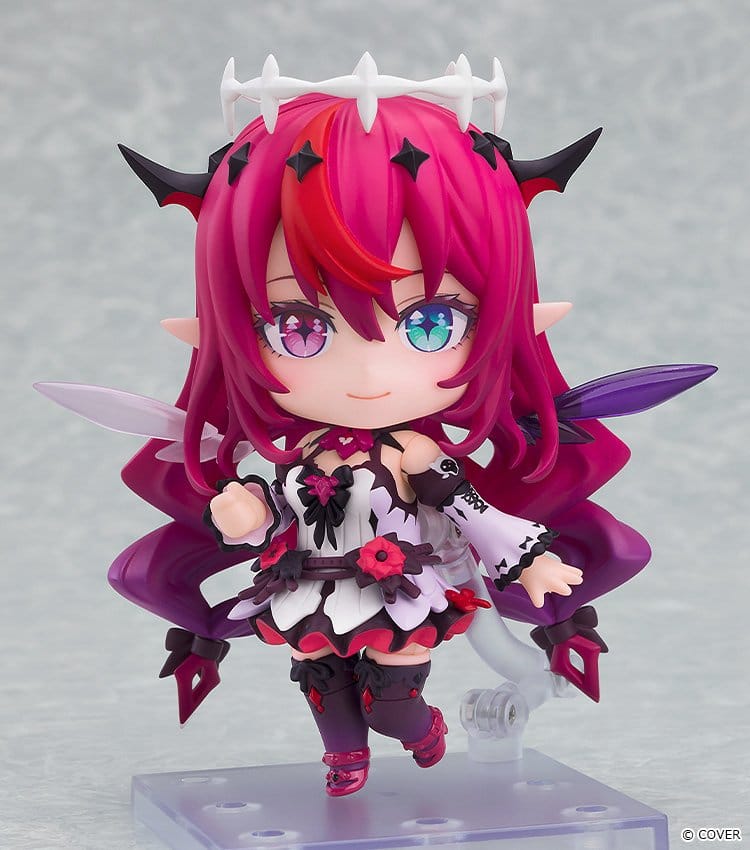Nendoroid IRyS front view on clear stand with smiling face