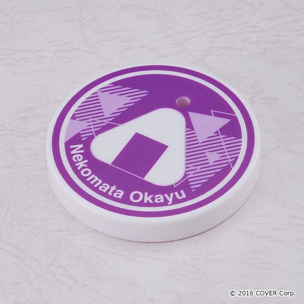 Nekomata Okayu Nendoroid round purple display base printed with her name