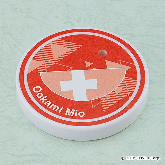 Ookami Mio Nendoroid round red display base printed with her name