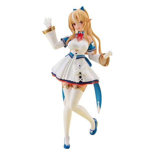 Good Smile Company Pop Up Parade Shiranui Flare figure from Hololive in white and blue outfit