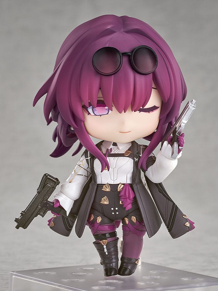 Kafka Nendoroid with kind faceplate holding both guns down