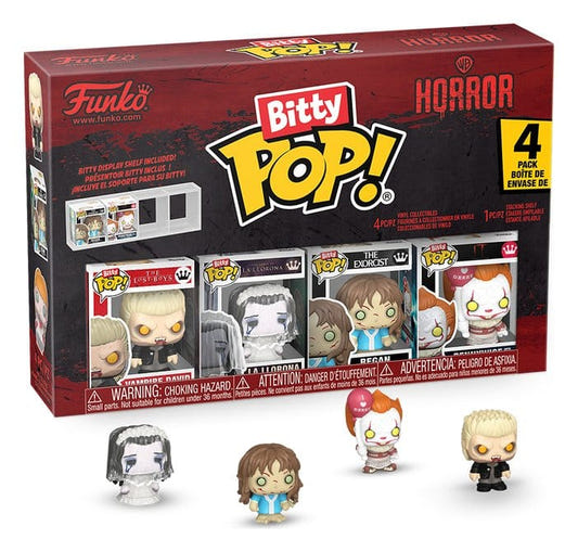 Funko Bitty Pop! Horror 4-pack box with David from The Lost Boys and three mini figures in front