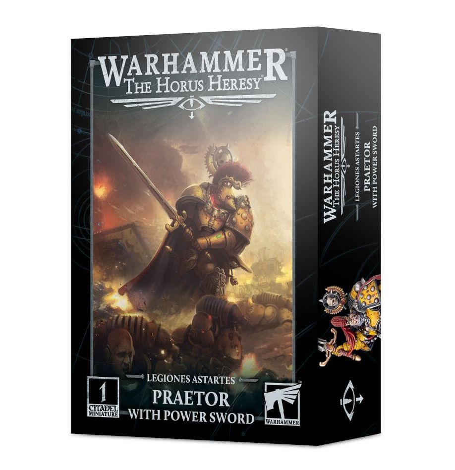 Warhammer: The Horus Heresy Legiones Astartes Praetor with Power Sword box front, Games Workshop
