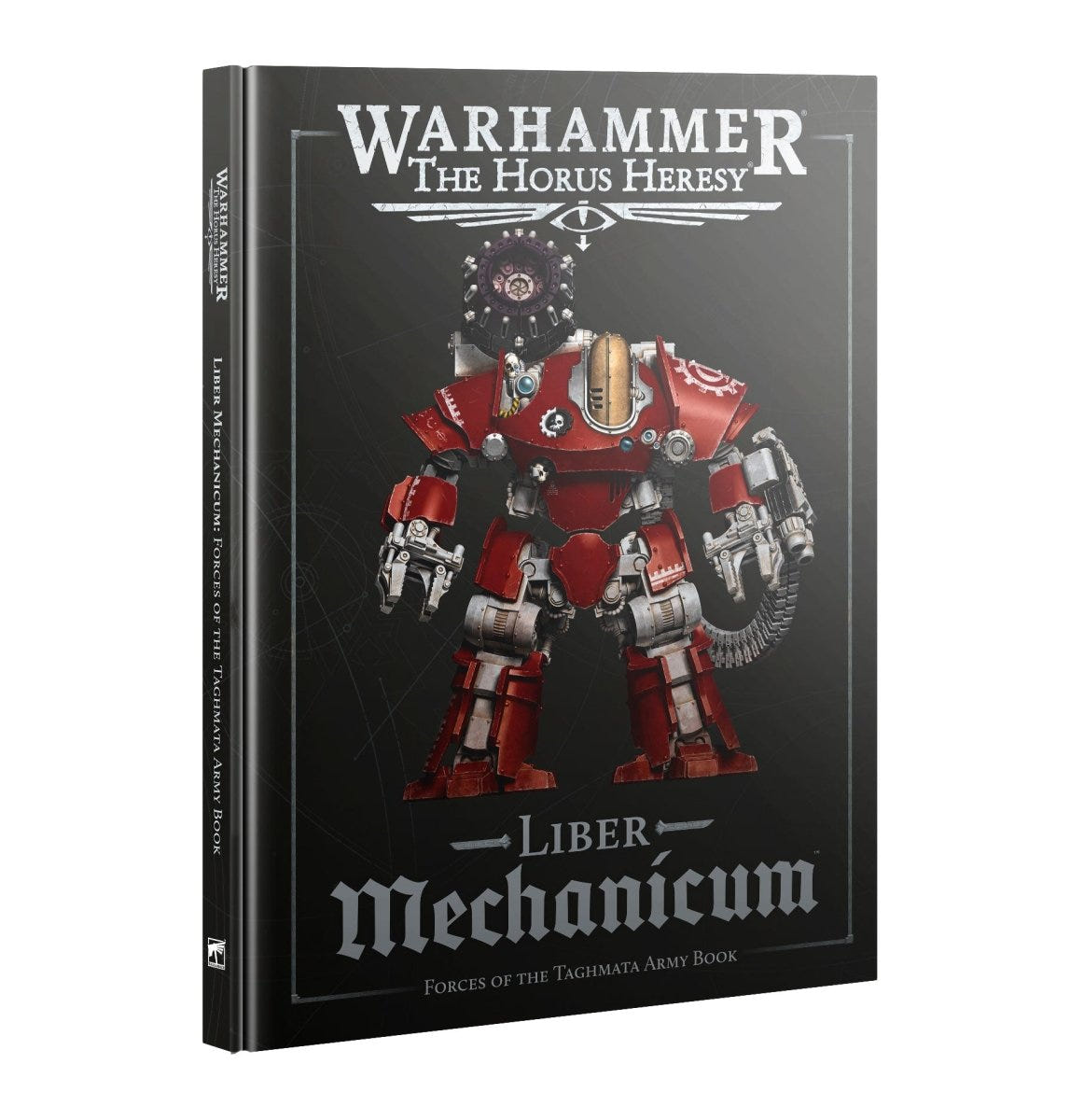Warhammer The Horus Heresy Liber Mechanicum army book cover with a red battle-automata