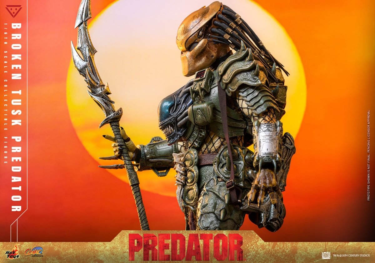 Hot Toy Alien vs. Predator: Comic Masterpiece Broken Tusk Predator 35cm - Loaded Dice