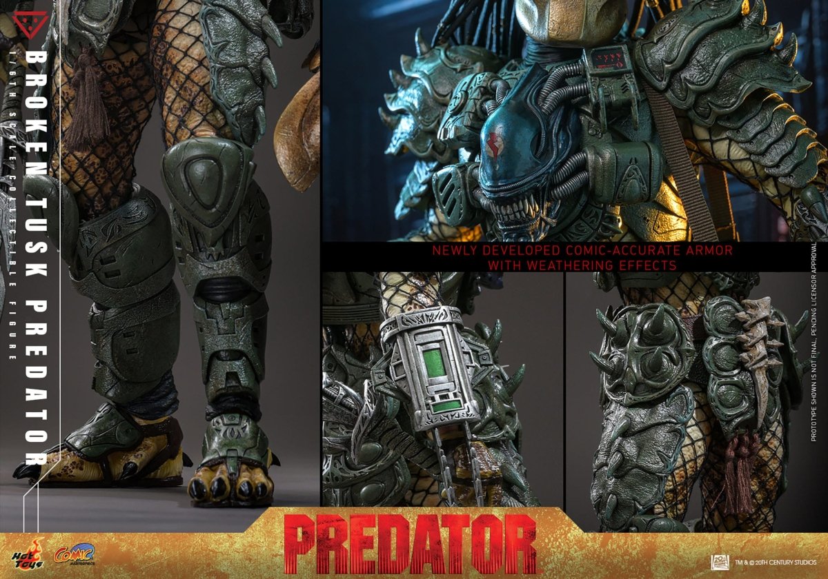 Hot Toy Alien vs. Predator: Comic Masterpiece Broken Tusk Predator 35cm - Loaded Dice