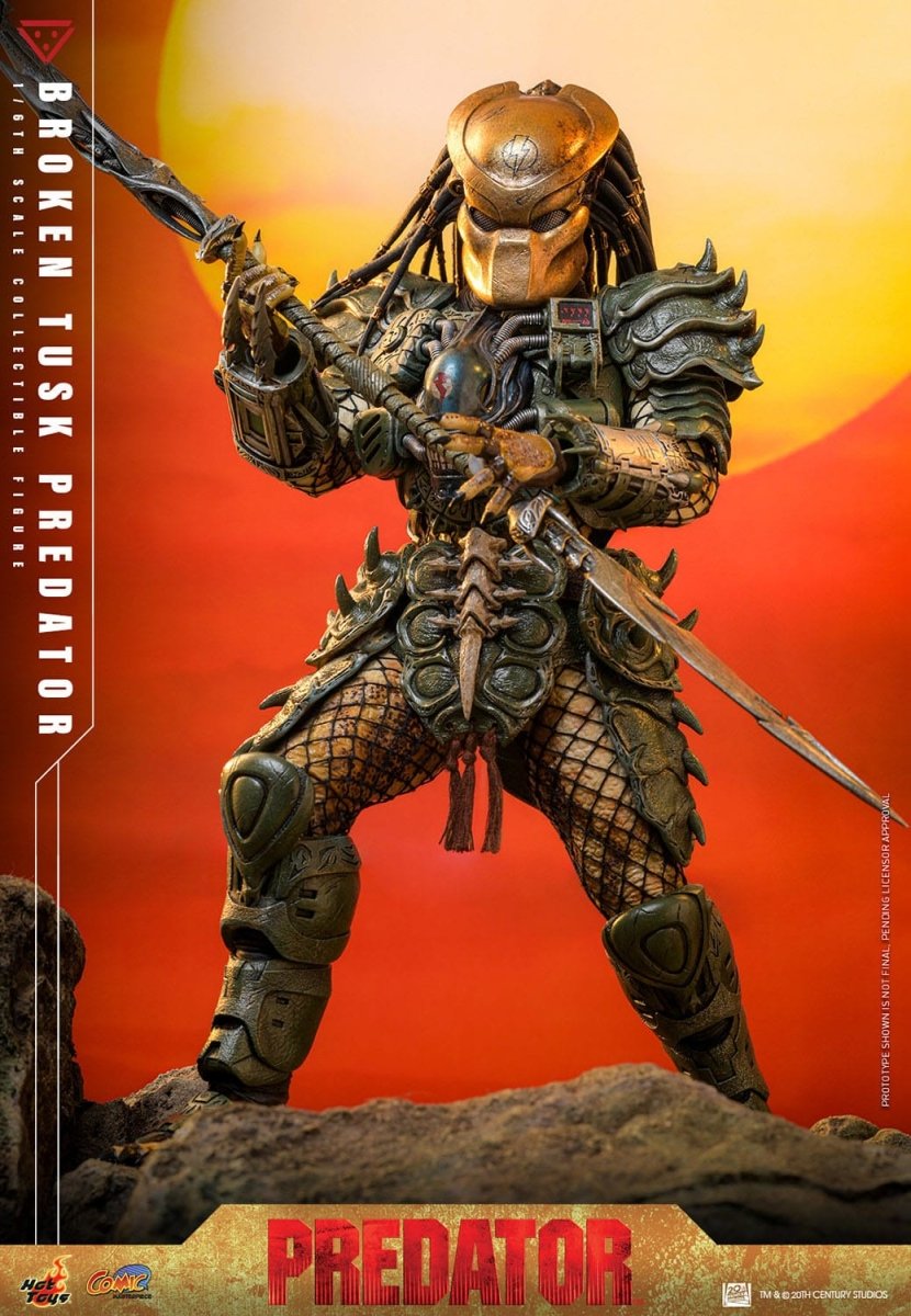 Hot Toy Alien vs. Predator: Comic Masterpiece Broken Tusk Predator 35cm - Loaded Dice
