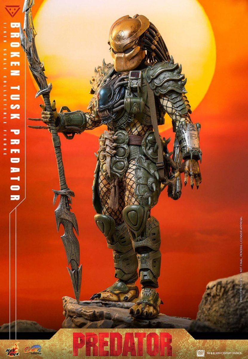 Hot Toy Alien vs. Predator: Comic Masterpiece Broken Tusk Predator 35cm - Loaded Dice
