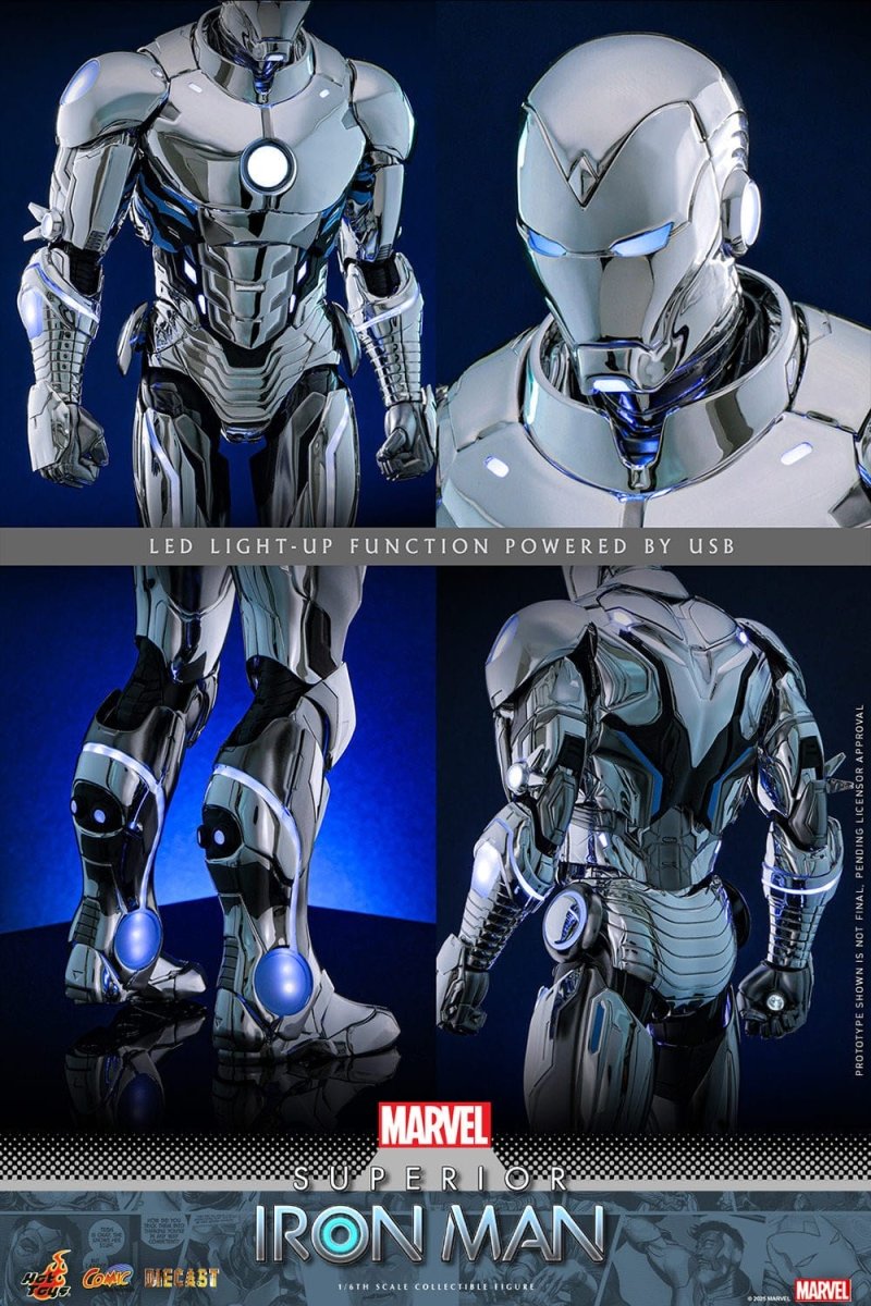 Hot Toys Iron Man: Marvel Comic Masterpiece Superior Iron Man 32cm - Loaded Dice