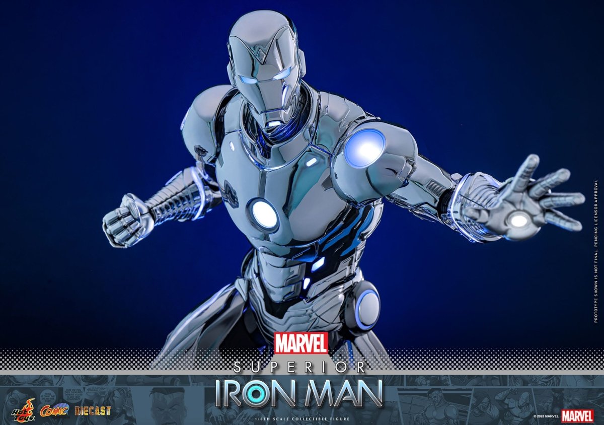 Hot Toys Iron Man: Marvel Comic Masterpiece Superior Iron Man 32cm - Loaded Dice