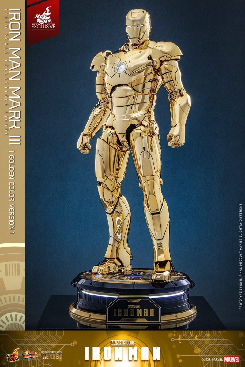 Hot Toys Iron Man: Movie Masterpiece Iron Man Mark III (Gold Color Version) 33cm - Loaded Dice