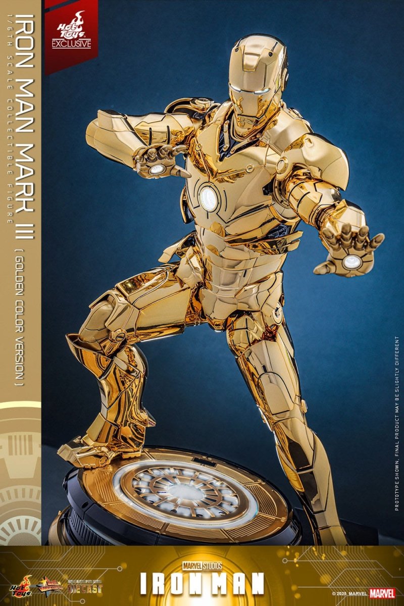 Hot Toys Iron Man: Movie Masterpiece Iron Man Mark III (Gold Color Version) 33cm - Loaded Dice