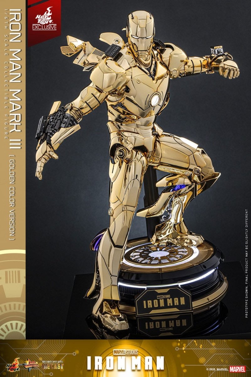 Hot Toys Iron Man: Movie Masterpiece Iron Man Mark III (Gold Color Version) 33cm - Loaded Dice