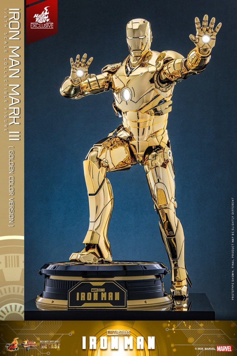 Hot Toys Iron Man: Movie Masterpiece Iron Man Mark III (Gold Color Version) 33cm - Loaded Dice