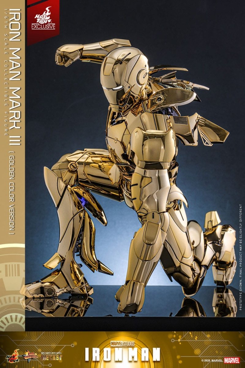 Hot Toys Iron Man: Movie Masterpiece Iron Man Mark III (Gold Color Version) 33cm - Loaded Dice