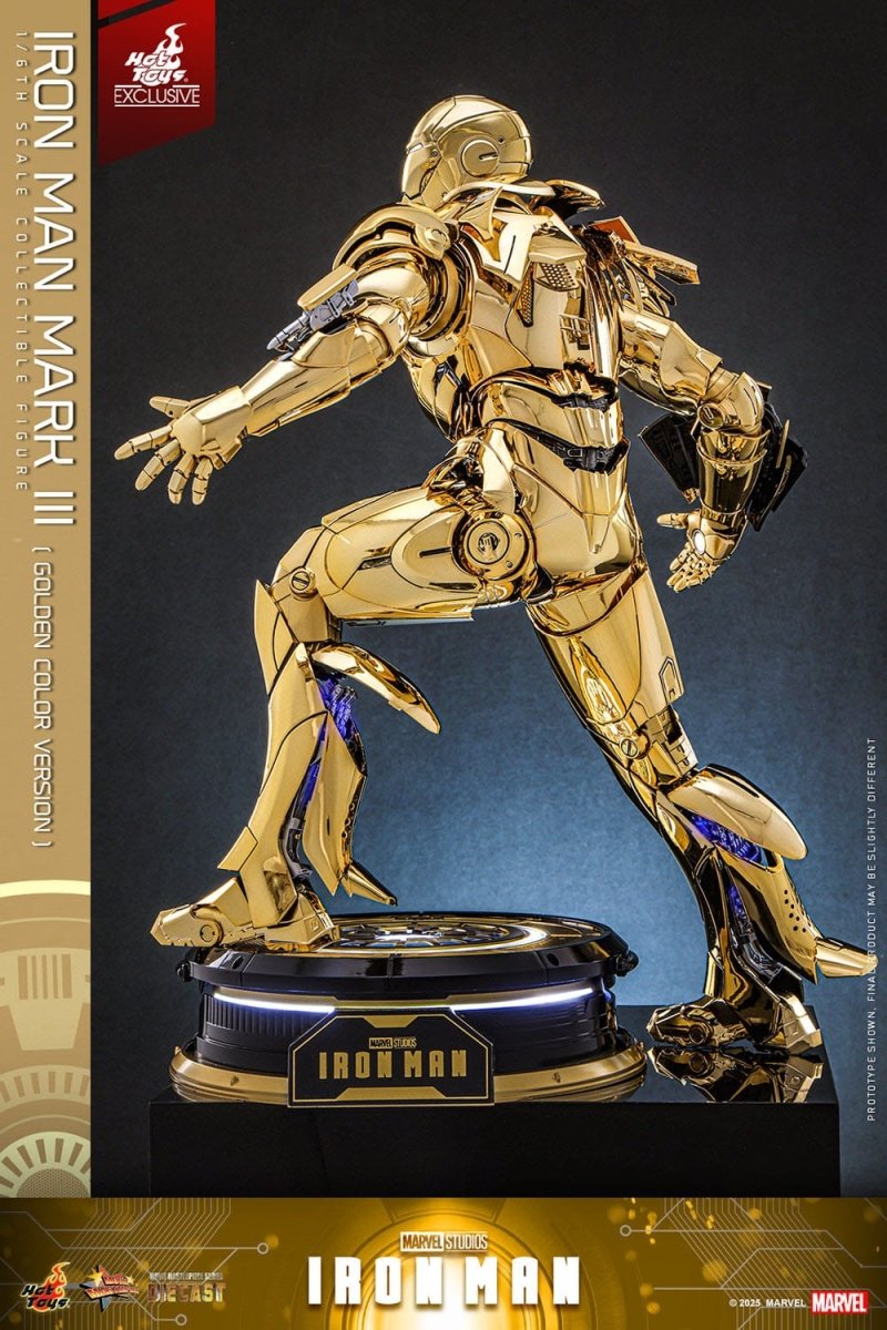 Hot Toys Iron Man: Movie Masterpiece Iron Man Mark III (Gold Color Version) 33cm - Loaded Dice