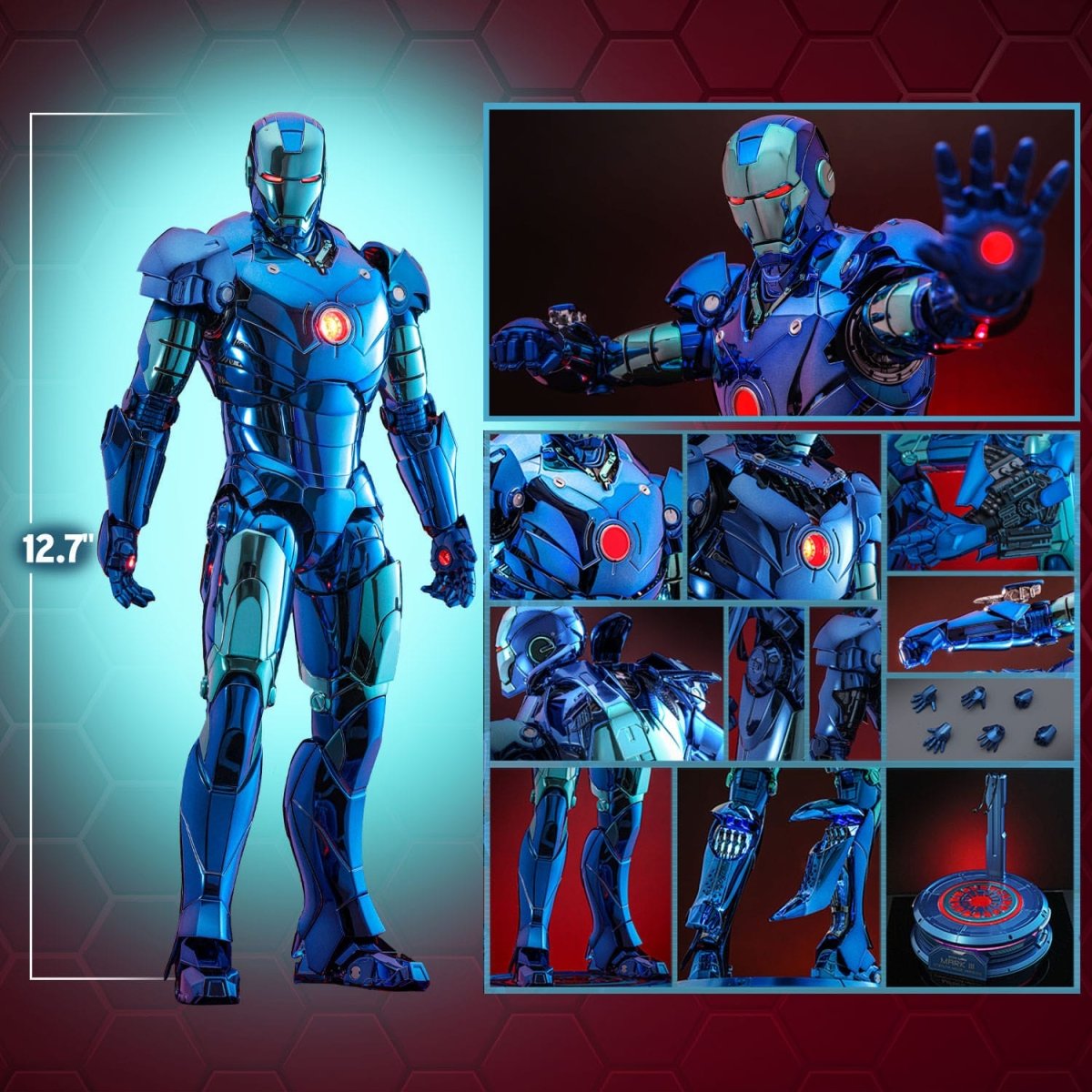 Hot Toys Iron Man: Movie Masterpiece Iron Man Mark III (Stealth Mode Ver.) 2.0 33cm - Loaded Dice