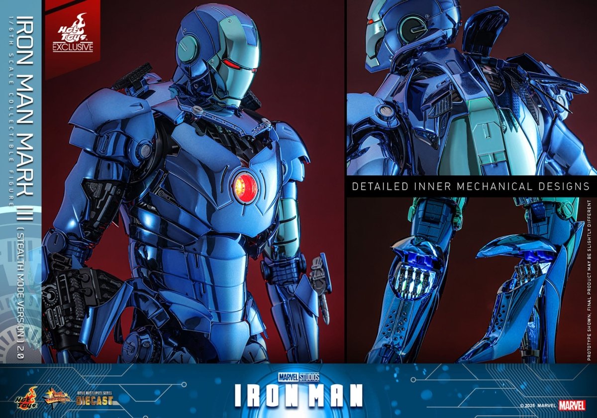 Hot Toys Iron Man: Movie Masterpiece Iron Man Mark III (Stealth Mode Ver.) 2.0 33cm - Loaded Dice