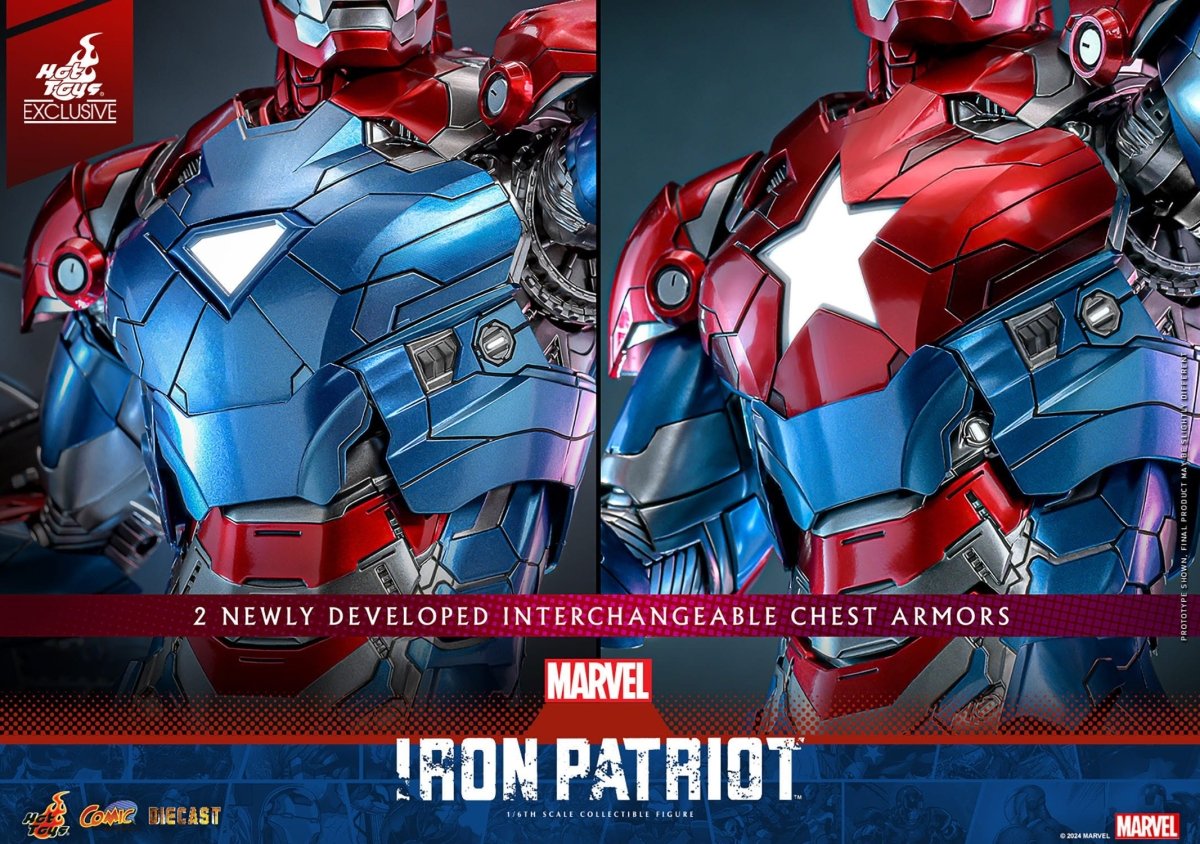 Hot Toys Marvel: Comic Masterpiece Iron Patriot 32cm - Loaded Dice