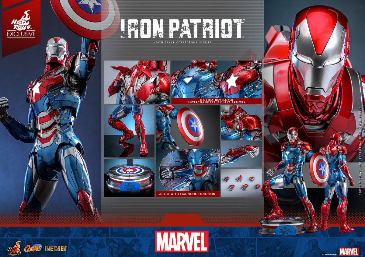 Hot Toys Marvel: Comic Masterpiece Iron Patriot 32cm - Loaded Dice