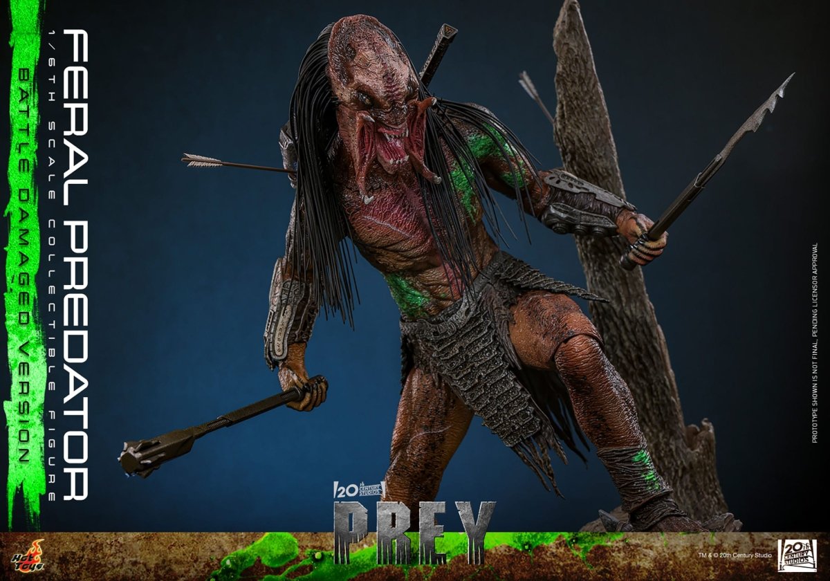 Hot Toys Prey: Feral Predator (Battle Damaged Version) 37cm - Loaded Dice