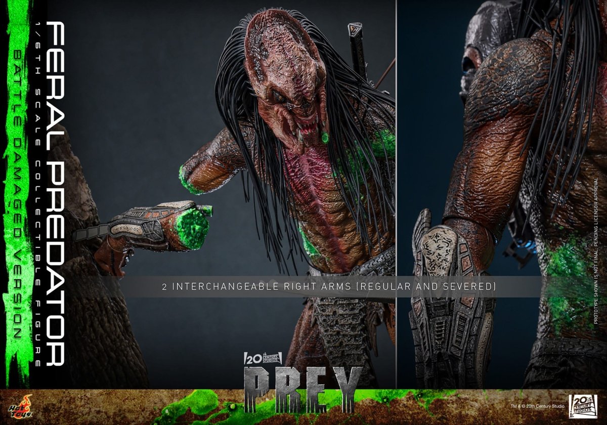 Hot Toys Prey: Feral Predator (Battle Damaged Version) 37cm - Loaded Dice