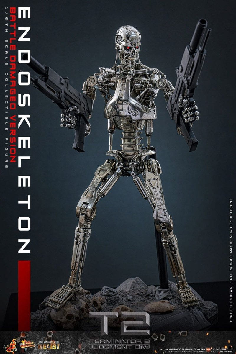 Hot Toys Terminator 2: Judgment Day Endoskeleton (Battle Damaged Version) 31cm - Loaded Dice