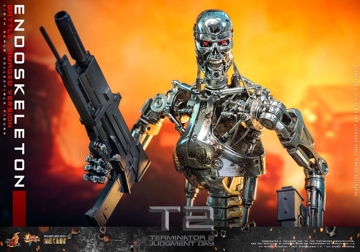 Hot Toys Terminator 2: Judgment Day Endoskeleton (Battle Damaged Version) 31cm - Loaded Dice