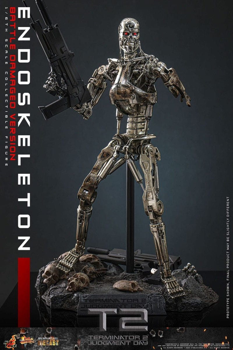 Hot Toys Terminator 2: Judgment Day Endoskeleton (Battle Damaged Version) 31cm - Loaded Dice