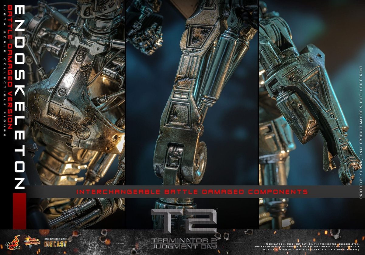 Hot Toys Terminator 2: Judgment Day Endoskeleton (Battle Damaged Version) 31cm - Loaded Dice