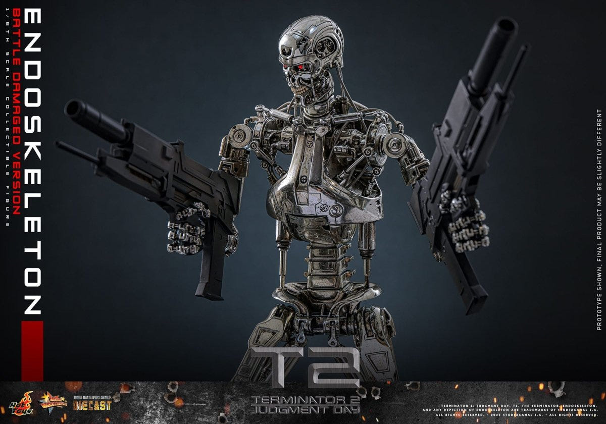 Hot Toys Terminator 2: Judgment Day Endoskeleton (Battle Damaged Version) 31cm - Loaded Dice