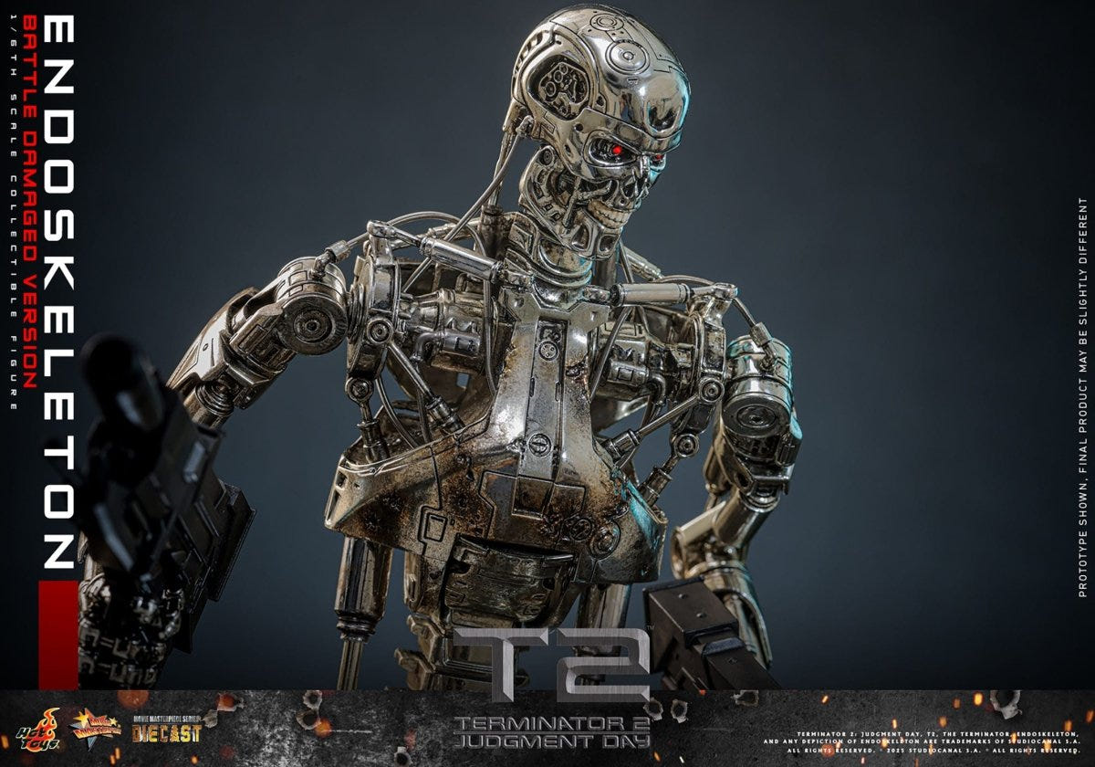 Hot Toys Terminator 2: Judgment Day Endoskeleton (Battle Damaged Version) 31cm - Loaded Dice