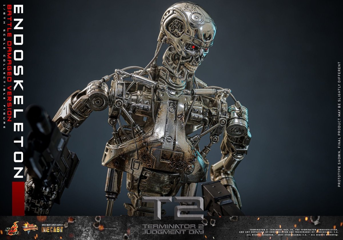 Hot Toys Terminator 2: Judgment Day Endoskeleton (Battle Damaged Version) 31cm - Loaded Dice