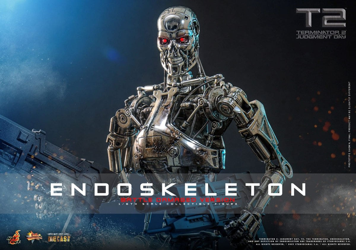 Hot Toys Terminator 2: Judgment Day Endoskeleton (Battle Damaged Version) 31cm - Loaded Dice