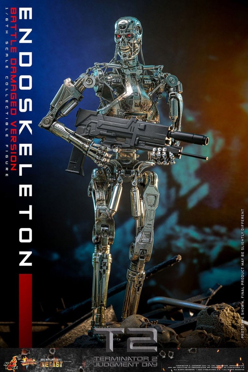 Hot Toys Terminator 2: Judgment Day Endoskeleton (Battle Damaged Version) 31cm - Loaded Dice
