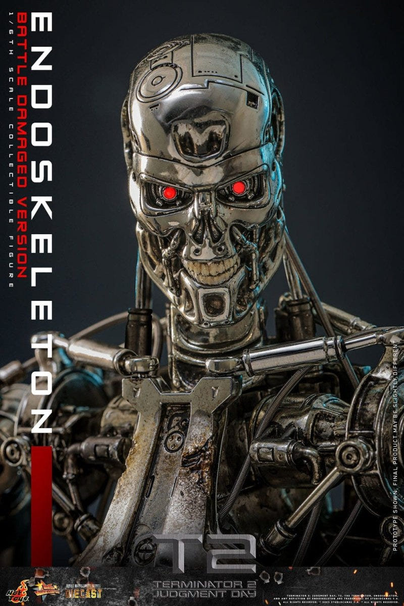 Hot Toys Terminator 2: Judgment Day Endoskeleton (Battle Damaged Version) 31cm - Loaded Dice