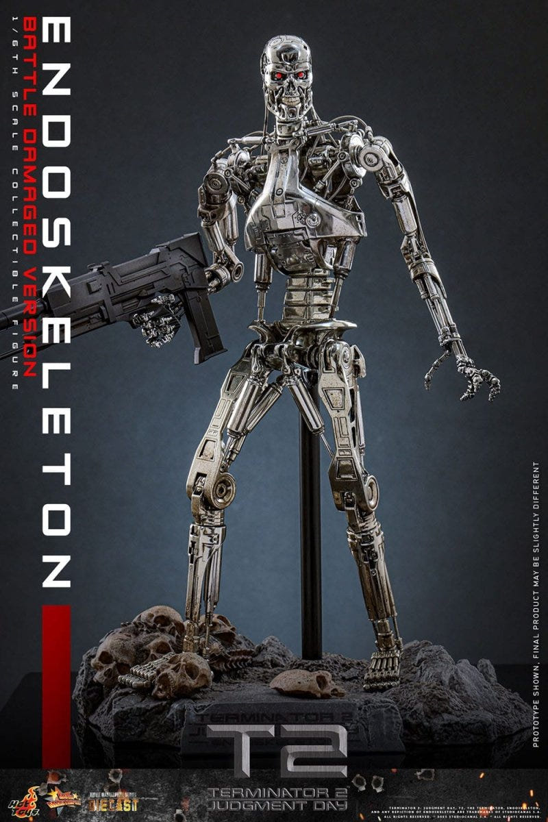 Hot Toys Terminator 2: Judgment Day Endoskeleton (Battle Damaged Version) 31cm - Loaded Dice