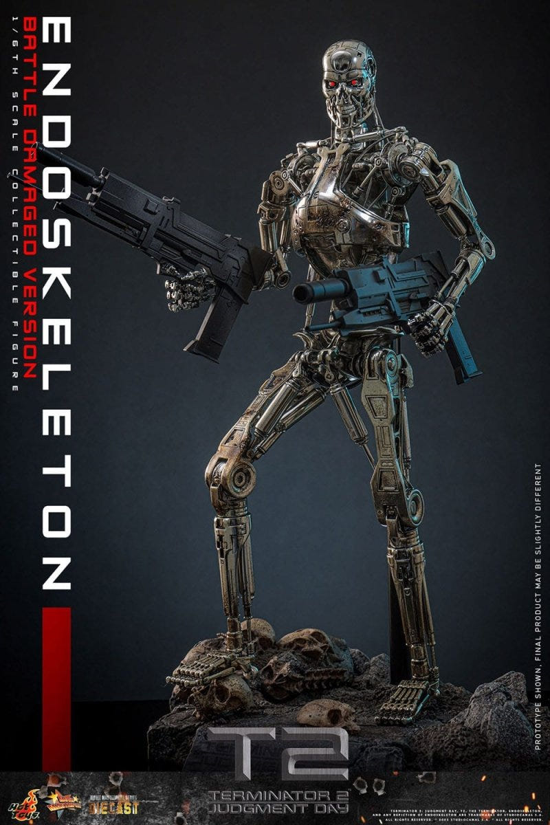 Hot Toys Terminator 2: Judgment Day Endoskeleton (Battle Damaged Version) 31cm - Loaded Dice