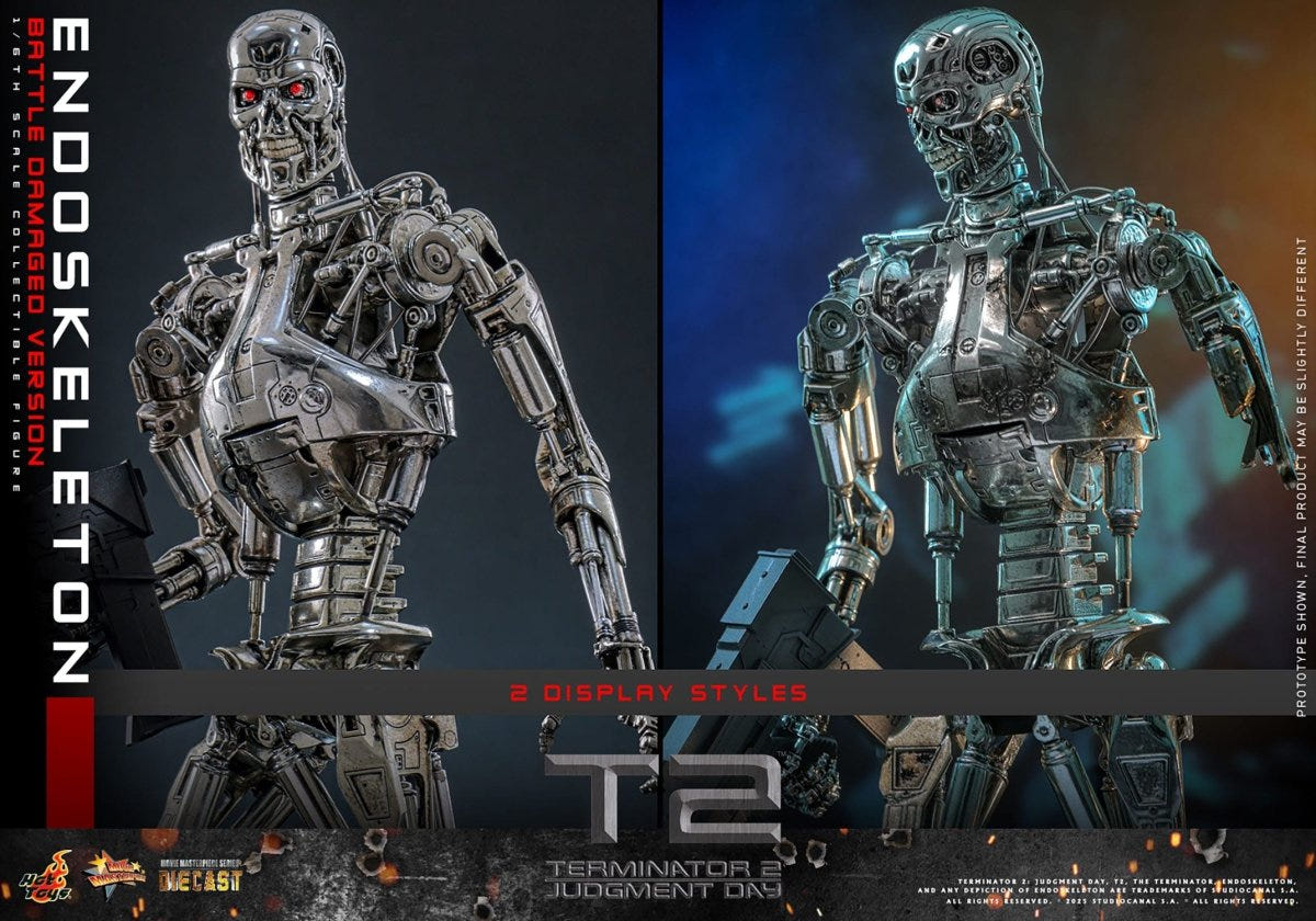 Hot Toys Terminator 2: Judgment Day Endoskeleton (Battle Damaged Version) 31cm - Loaded Dice