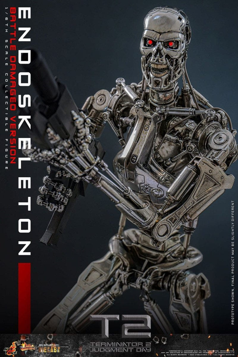 Hot Toys Terminator 2: Judgment Day Endoskeleton (Battle Damaged Version) 31cm - Loaded Dice