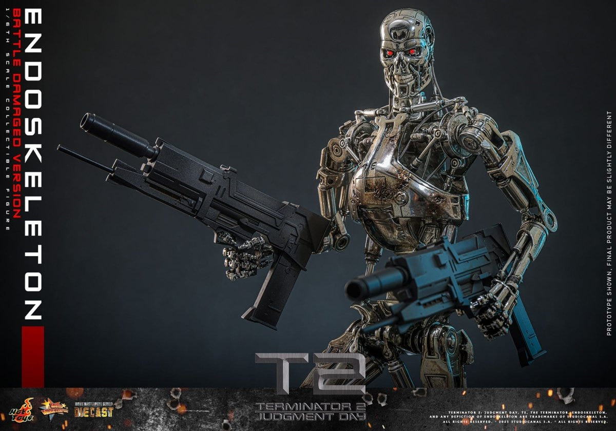 Hot Toys Terminator 2: Judgment Day Endoskeleton (Battle Damaged Version) 31cm - Loaded Dice